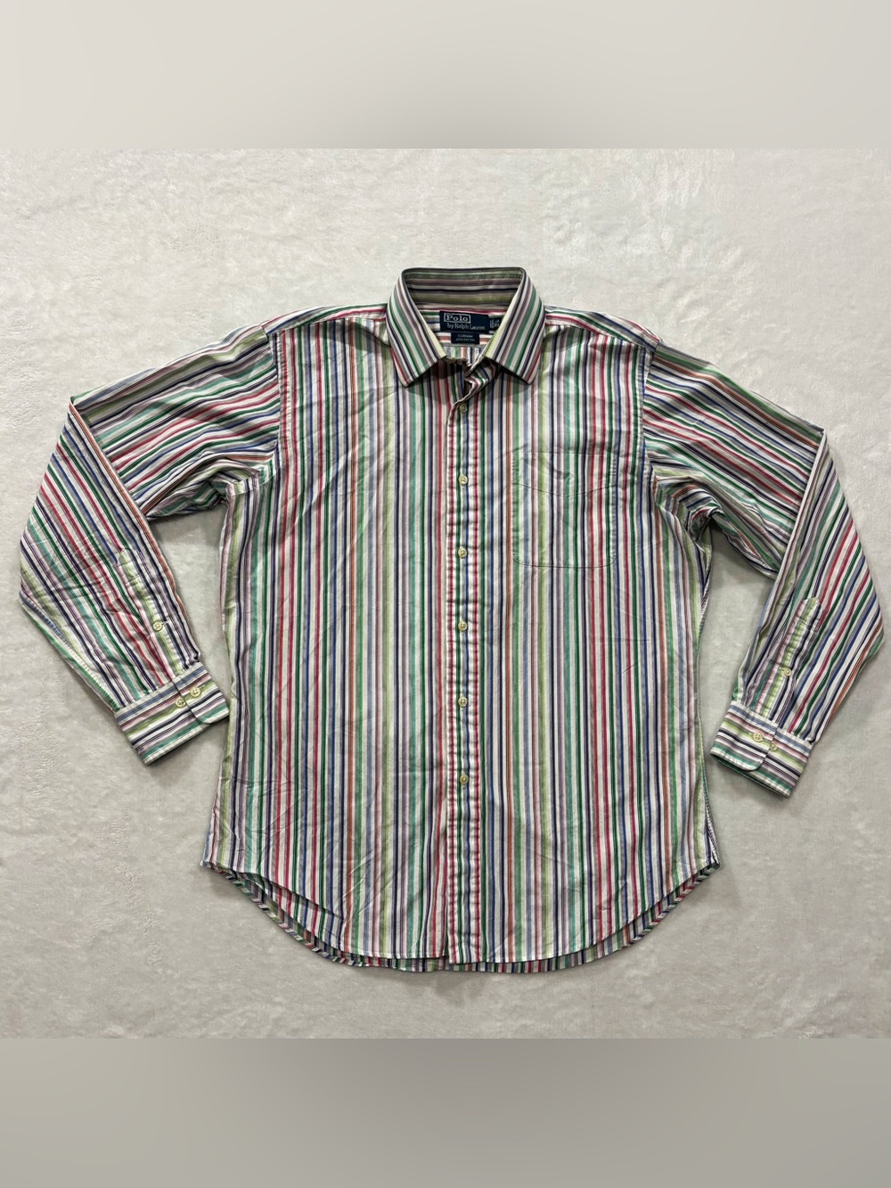 Polo by Ralph Lauren Curham Striped Button Up Shirt Men’s Size 15 1/2  34/35